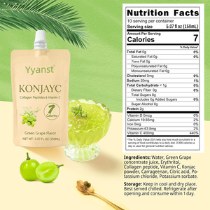 Gelée de konjac à saveur de raisin vert, faible en calories, enrichie en collagène et vitamine C, pour la santé intestinale et l'éclaircissement de la peau (OEM/ODM). - Product Image 6