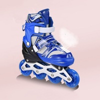 Patins à roulettes professionnels pour enfants Princess, ajustables, lumineux, sûrs, avec roues en PVC et revêtement en velours de haute qualité
