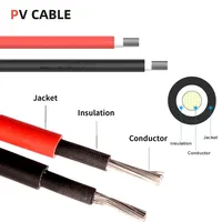 6/4/2,5/1,5mm 10/12/14/16AWG Solarpanel-Verlängerungskabel Schwarz-Rot 30A DC-Steckverbinder PV-Systeme 81-600V