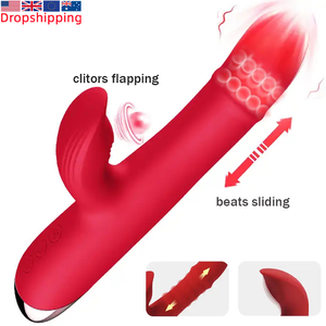 YPM Schub vibrator <span class=keywords><strong>Dildo</strong></span> klitoris Stimulieren flatternde Klitoris rotierende Metall perlen Auf und ab gleiten Sexspielzeug für Frauen - Product Image 1