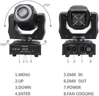 Haute qualité Rgbw Dmx512 scène faisceau lumineux tête mobile éclairage Mini Led 60w lumière principale mobile pour DJ Disco bar nuit