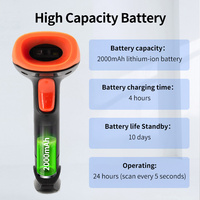 Escáner de Código de Barras Inalámbrico Bluetooth 2D Jingxin de Bajo Precio, 2000 mAh, con Pantalla LED y Lector de Códigos QR