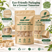 Sachet Doypack Personnalisé en Papier Kraft avec Fenêtre Transparente et Fermeture Zip Refermable pour Emballage Alimentaire (Café, Noix, Snacks)