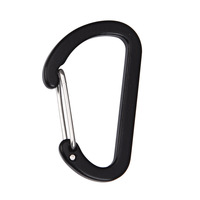 Mousqueton plat 40x25mm en alliage d'aluminium léger avec logo personnalisé, clip porte-clés EDC pour sac à dos, camping et auto