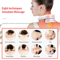 Kabelloses Elektrisches Puls-Nacken- und Schultermassagegerät Healax Shiatsu Manuelles Kissen mit Wärmefunktion Knetende Halswirbel-Vibrationsrolle