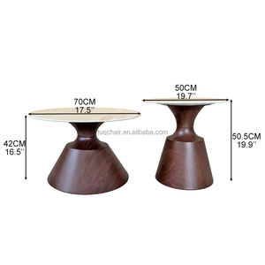 Mesa de Centro Viral Drop TUQ de Piedra Sinterizada de 70 cm, Mesa Auxiliar Pequeña para Sala de Estar, Juego de Mesas Nido para Zona de Sofá, Mesa Esquinera para Sala de Estar - Product Image 2