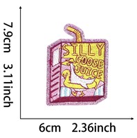 Patch brodé thermocollant en tissu sergé, avec paillettes, sequins et motifs verre à champagne, cocktail, nœud, citron, thé, bière, pour casquette de camionneur