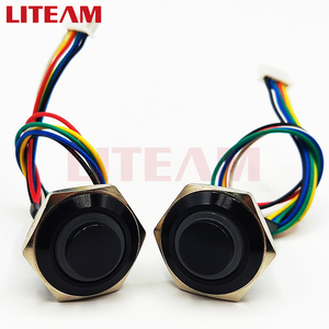 16 Mét RGB LED chiếu sáng nút nhấn tạm thời chuyển đổi màu đen ngắn cơ thể kim loại push <span class=keywords><strong>button</strong></span> chuyển hàn với đặc biệt khai thác - Product Image 2