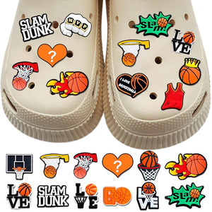 รองเท้าบาสเก็ตบอล PVC สไตล์การ์ตูนใหม่ของตกแต่งงานประดิษฐ์ทำมือชุดกีฬาแบบมีหัวเข็มขัดอุปกรณ์สำหรับปรับแต่งรองเท้า - Product Image 4