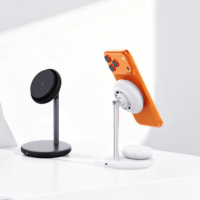 Station de charge magnétique 2 en 1 25W, support en aluminium avec ventilateur de refroidissement intégré pour smartphones, pour écouteurs