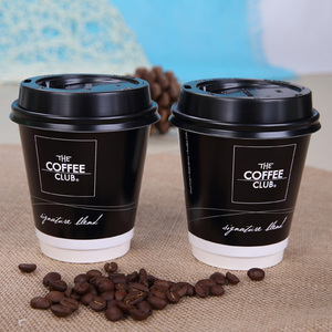 באיכות גבוהה מותאם אישית קפה כוסות חד פעמי חם לשתות כוסות vaso קפה גביע שחור - Product Image 1