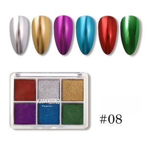 Eye Shadow Palette 6 Color Gold And Silver Solid <b>Magic</b> Mirror Chrome Powder Nail Salon Diy Powder - Product Image 5