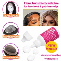 Kit d'installation de perruque Lace Front : Colle, Outils, Bandes, Bonnets et Accessoires Capillaires Imperméables 3 fl oz