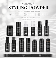 Kit Produk Penataan Rambut Label Pribadi, Bedak Volume Rambut Tekstur, Bedak Akar Matte Finish, Bedak Penataan Matte Volumizing MOQ
