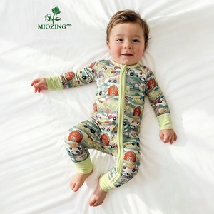 Piyama Bayi Desain Khusus Motif Pedesaan Miozing, Baju Tidur Bayi Bahan Bambu untuk Eksim, Romper Bayi ODM - Product Image 1