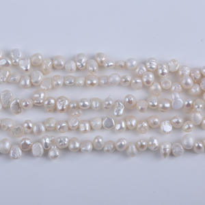 Pulsera de Perlas de Agua Dulce Naturales Hechas a Mano de 18 cm y 5-6 mm, Estilo Barroco, Semi-Acabadas, Doble Cara Brillante, 28 Orificios Laterales, Perlas Sueltas - Product Image 2