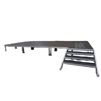 Scène de concert en plein air, grandes structures de scène pour événements, éclairage LED, système de scène en alliage d'aluminium