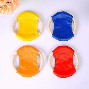 Özel Logo desen uçan disk köpek oyuncaklar lüks interaktif köpek bulmaca oyuncak hareketli köpek oyuncaklar ile pamuk halat - Product Image 1