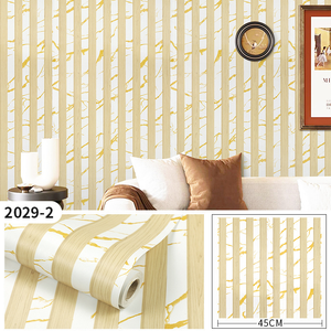 Papier peint moderne 3D à rayures en peau de daim pour <span class=keywords><strong>chambre</strong></span> à coucher, papier peint en PVC pour salon, fond de télévision, papier peint mural auto-adhésif - Product Image 5