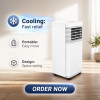 Climatiseur portable Airwens 14000 BTU à faible bruit, économie d'énergie, refroidissement et chauffage, climatiseur mobile avec roues faciles à déplacer, pour la maison