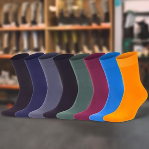 Db Men's Bamboo Dress Socks One Size Odor Free Daily Wear Knitted Solid Color Socks For Spring Style 1 To 6 - Product Image 2