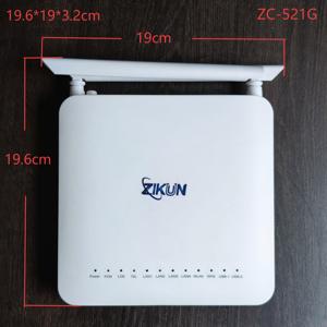 ZC-521G (XPON ONU) 4GE+2USB+AC1200 WIFI5+VOIP Terminal d'unité de réseau optique Équipement optique à fibre G EPON XPON - Product Image 2