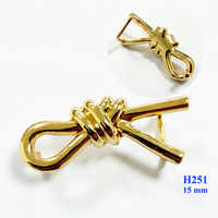Vente en gros de boucles de ceinture personnalisées pour femmes, accessoires décoratifs, boucle de ceinture dorée, 15 MM