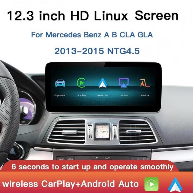1920*720 Multimedia Display Dashboard Benz B CLA GLA W176 W463 W246 2013-2015 NTG5.0 10.25/12.3 Inch Touch Screen Wireless