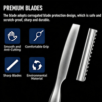 Rasoir manuel professionnel pour coiffeur, support de rasoir pour cheveux clairsemés, couteau de rasage pour homme