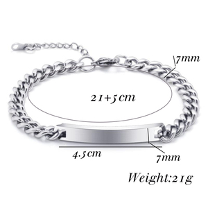 Neuheiten Graviertes Herren-Armband aus Edelstahl mit Roségold-Beschichtung, Individueller Namensanhänger mit Kristall & Strass für Jubiläen - Product Image 4