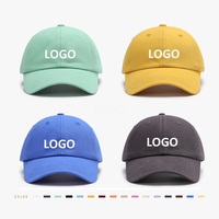Logotipo personalizado de algodón lavado Vintage sombreros bordado sin estructura gorras de béisbol al aire libre 6 paneles Golf papá sombrero