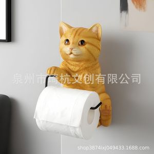 ที่ใส่กระดาษทิชชูรูปแมว วัสดุเรซิ่น ติดผนัง สำหรับตกแต่งห้องน้ำ รุ่น QH-250659 - Product Image 3