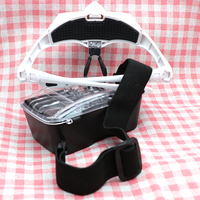 LED Light Multi-Lens Head-Wearing Glasses for Elderly Reading Beauty Grafting Eyelash Tattoo Embroidery Tool