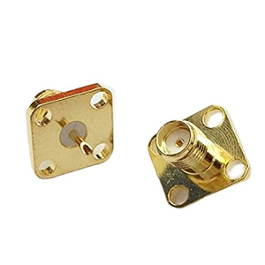 Chất lượng cao đầy đủ Đồng RF đồng trục <span class=keywords><strong>SMA</strong></span> Nữ kết nối với 4 lỗ bảng điều chỉnh gắn mặt bích - Product Image 4