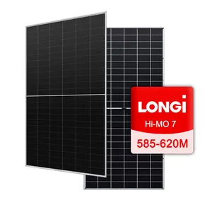 Almacén en Europa Doble vidrio Negro 550W 600W 650W Monocristalino PV Paneles solares duales