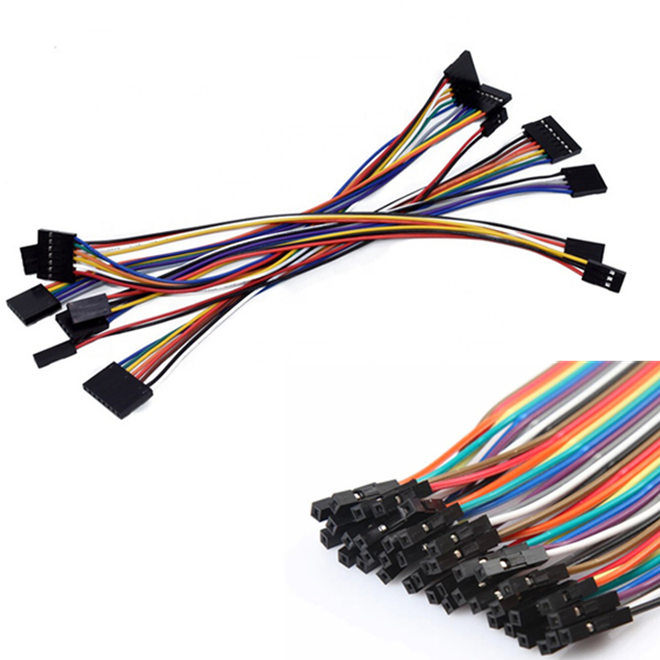 Custom Flat Dupont Jumper Cable Male to Male 2P 2 Pin 7P 2.54mm Pitch 40cm PVC for Motorcycle Automobile Electronic Use