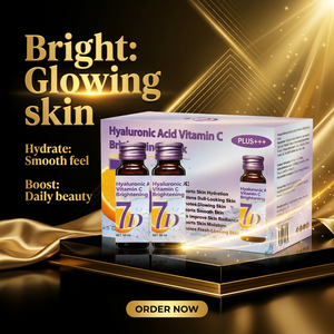DUOZI Boisson Éclaircissante à l'Acide Hyaluronique et Vitamine C 50ML × 8 Pcs Liquide Oral Antioxydant Soutien Hydratation Cutanée - Product Image 2