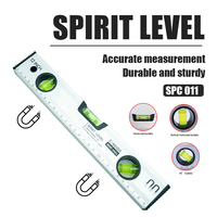 3 Spirit Bubble Antichoc Flacon supérieur Cadre en alliage Niveau magnétique 12 pouces Niveau torpille
