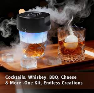 Kit <span class=keywords><strong>de</strong></span> <span class=keywords><strong>fumage</strong></span> électrique pour whisky et cocktails, cheminée à fumer, kit d'infusion avec variété <span class=keywords><strong>de</strong></span> <span class=keywords><strong>bois</strong></span> parfumés KZ-31 - Product Image 4
