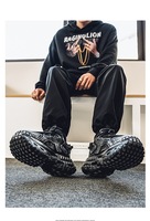 Nouvelles chaussures pour hommes, plateforme, augmentant la taille, décontractées, sportives, tendance, de marque, effet usé
