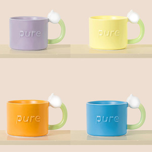 <span class=keywords><strong>Taza</strong></span> de agua de recuerdo Ins Bestie de Lily Valley, <span class=keywords><strong>Taza</strong></span> de cerámica pintada a mano, costura de Color de contraste para fiesta de oficina, oferta - Product Image 2