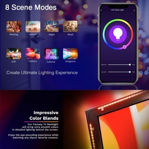 ไฟ LED แถบแสงสร้างบรรยากาศ ควบคุมผ่านแอปสมาร์ทโฟน ซิงค์กับแสงทีวี 12V ควบคุมด้วยเสียง ความยาว 3.8 เมตร เหมาะสำหรับทีวีขนาด 55-65 นิ้ว - Product Image 3