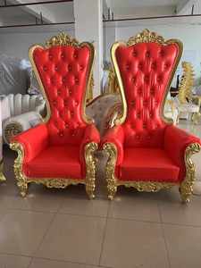 Silla de Trono Dorada para Bodas y Banquetes, Estilo Rey y Reina, Precio de Fábrica - Product Image 1