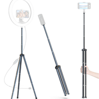Pieghevole 360 rotazione flessibile portatile in alluminio fotografia di viaggio video vlog selfie supporto per telefono cellulare supporto per treppiede
