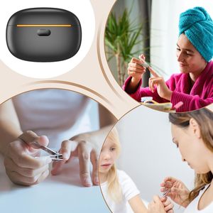 Electric Baby Curved Nail Clippers-Nail Polisher with LED <b>Light</b> & 2 Speeds-Automatic <b>USB</b> <b>Rechargeable</b> Wide Jaw Opening - Product Image 4