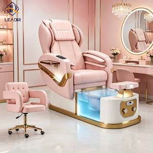 Fauteuil de pédicure en cuir PU souple personnalisé avec cadre de support stable et spa pour les pieds, idéal pour salon de <span class=keywords><strong>massage</strong></span> haut de gamme et de détente - Product Image 2