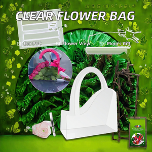 Sac à fleurs en PVC transparent recyclable, vente chaude, pour la décoration florale et les bouquets de la fête des mères - Product Image 2