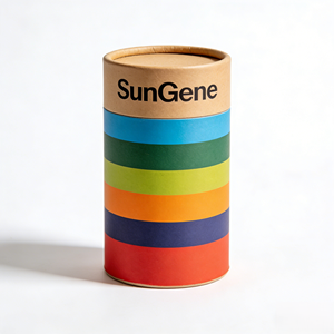 Boîte cylindrique en carton 100 % recyclé, taille personnalisée, fenêtre noire, tube en papier rond pour souvenir de mariage, rangement de petits objets avec couvercle - Product Image 2