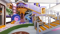 Aire de jeux intérieure interactive sur le thème commercial clé en main pour centre commercial, centre de divertissement familial, enfants