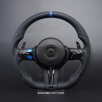   Volant de direction à ligne bleue, fond plat, performance Sprint, personnalisation, amélioration de la prise en main, remplacement pour la plupart des modèles